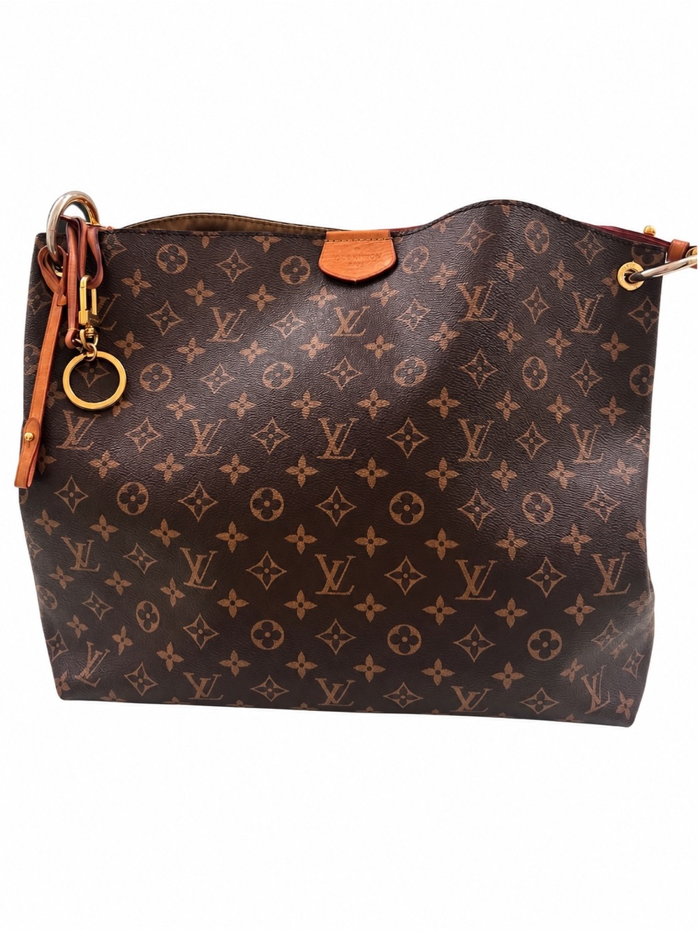 Louis Vuitton Monogram Canvas Hobo with Tan Leather Trim